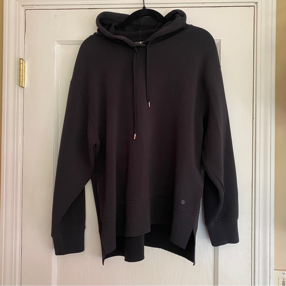 CALIA oversized black scuba hoodie
